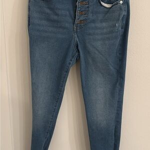Express Blue High Rise Jeans with Stretch
